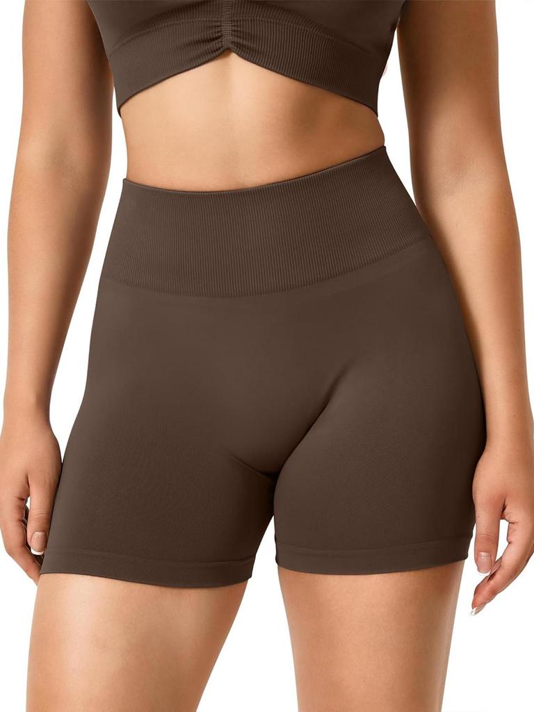European-American Seamless High-Waist Tummy Control Yoga Shorts - Butt Lift, Sexy, Three-Quarter Length for Running & Fitness Women