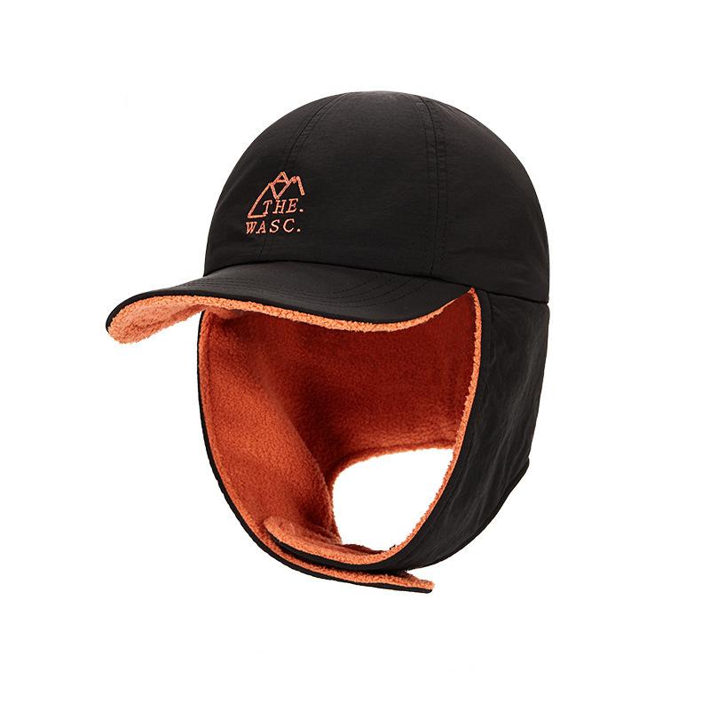 Outdoor winter cycling ear protection baseball hat double-sided with fleece thickened warm new baseball hat versatile