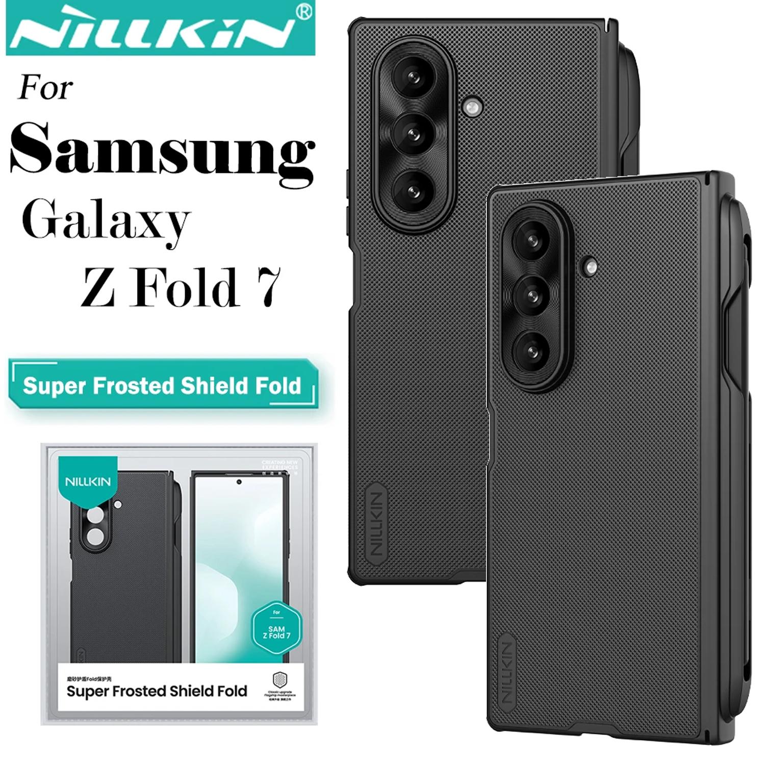 Nillkin per Samsung Galaxy Z Fold 7 Custodia per Telefono Supporto Nascosto Slot per Penna Anti-Impronte Cornice con Testa in Metallo Cover Posteriore