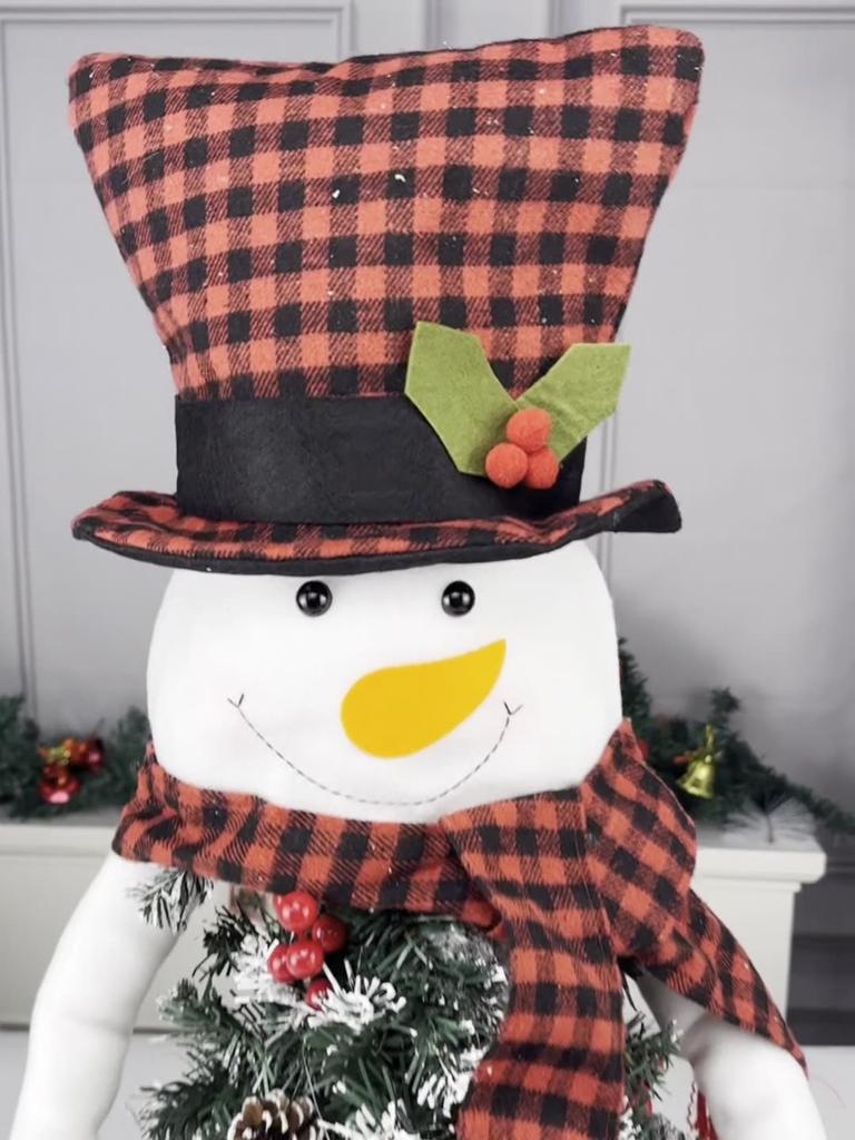 Christmas Tree Topper Xmas Tree Snowman Decoration Santa Claus Reindeer  Xmas Tree Ornaments Home Hotel Winter Party Supplies