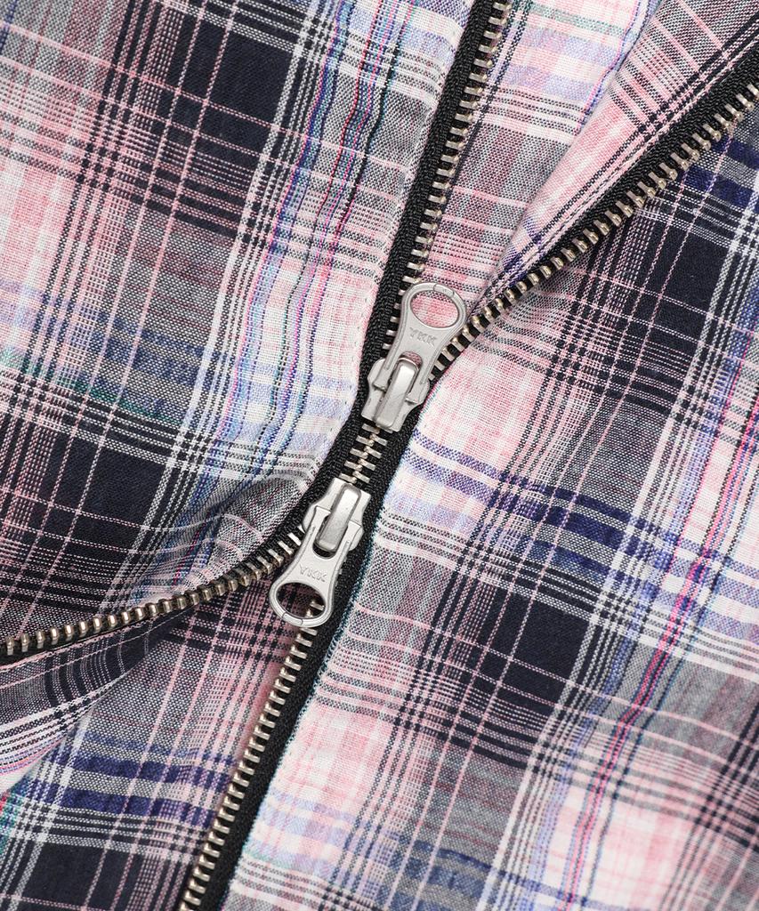 Cavish Hooded Check Wind Breaker Pink(Cv2Fsub962A)
