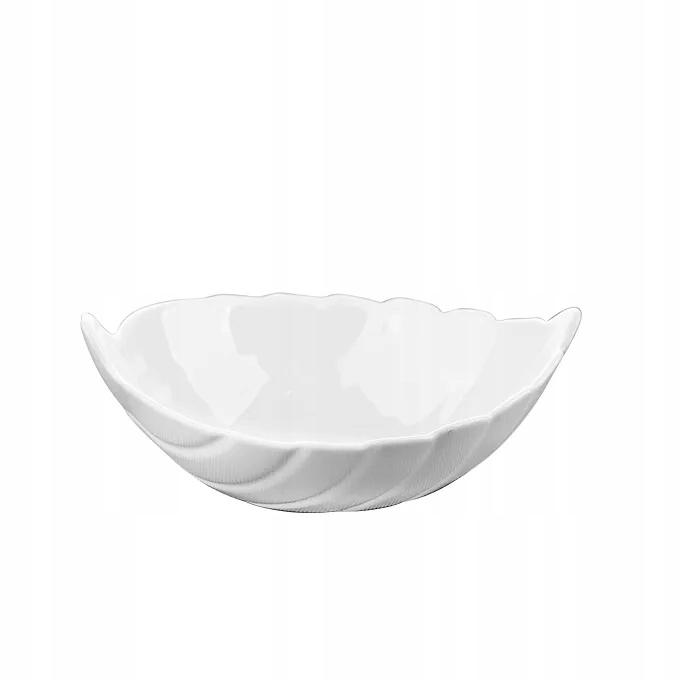 Miska Szklana Salaterka Liść Biała Uniwersalna 14cm 200ml 1szt