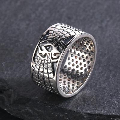 Sterlingsilber Fingerringe für Damen Herren Klassisch Rund Fein Jubiläumsgeschenk Vintage Spinnen Design Ring Großhandel