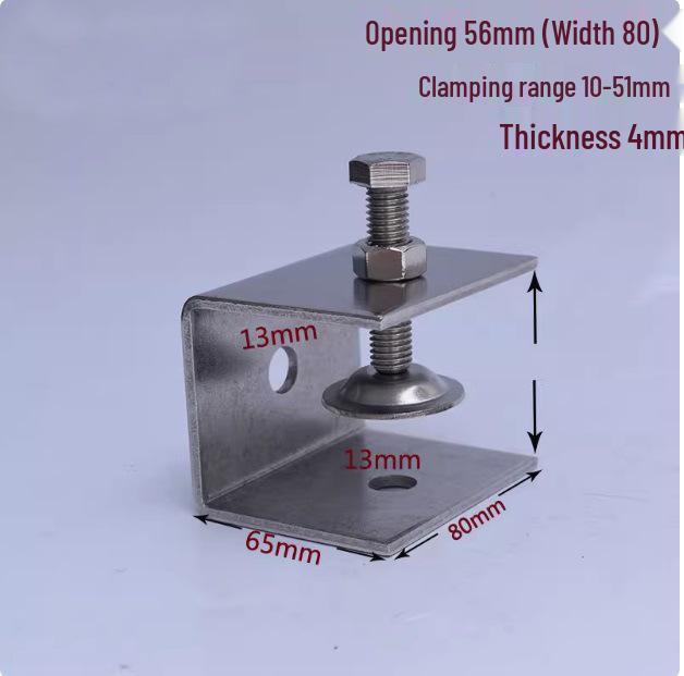 C304 Tiger Claw U-Shaped Stainless Steel Pipe Clamp