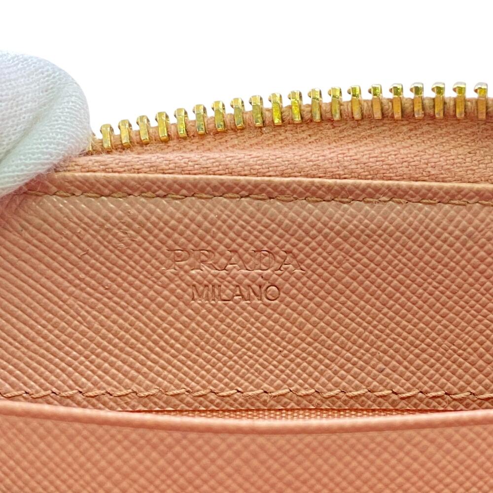 PRADA 1ML506 Safiano leather Purse pink leather Women Used