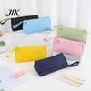 Large Capacity Storage for Rulers Pencil Case with Zipper And Handle, Durable Oxford Solid Color Pouch Organizer, Portable Lightweight Minimalist Pen