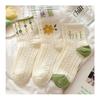 10 Pairs of New Female Spring and Autumn Lovely Flowers Fresh Green Tube Socks