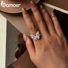 WOSTU 925 Sterling Silver Butterfly Ring Shining Ring Cubic ZirconiaAnniversary Gifts for Women Girl Fine Jewelry