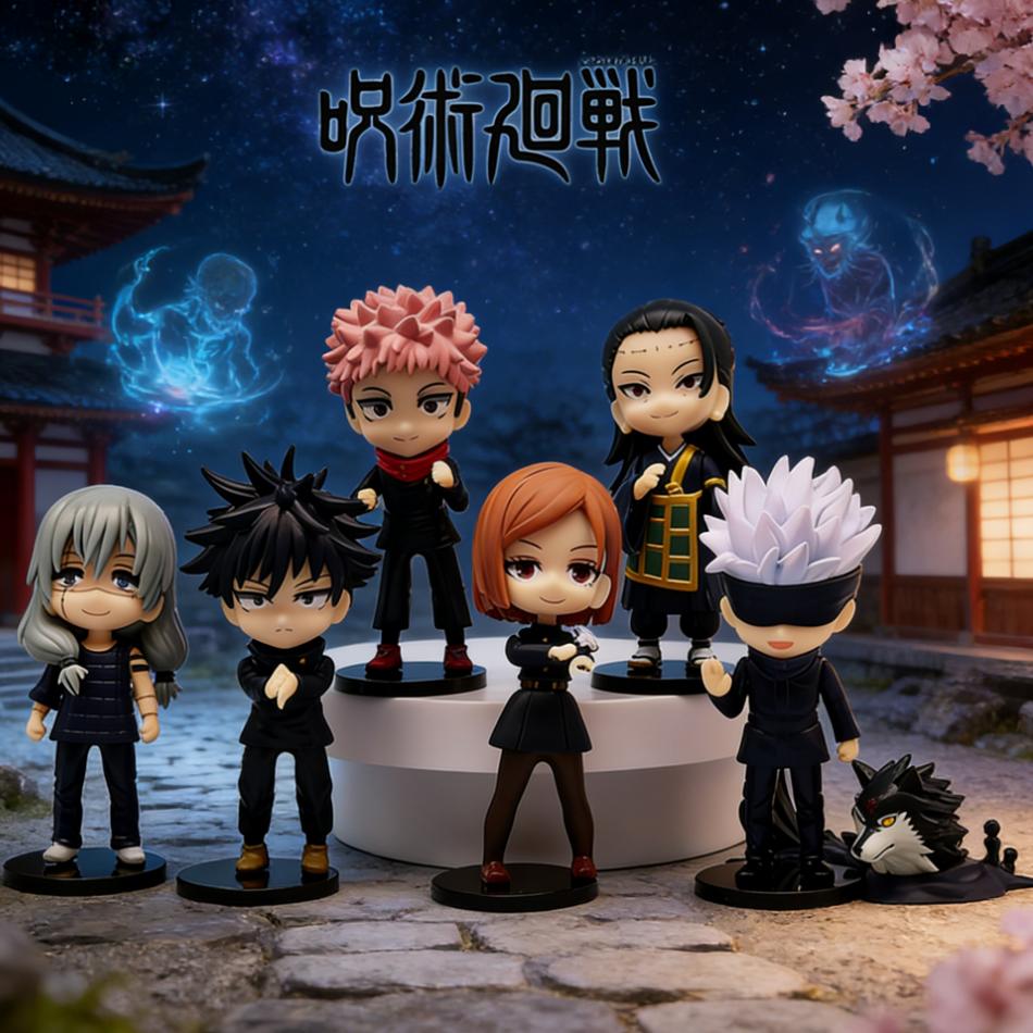 Hot 7Pcs Jujutsu Kaisen Anime Figure Satoru Gojo Action Figure Lord Of The Curse Sukuna Figurine Collection Model Dolls Toys