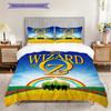 1PC The Wizard of Oz Pattern Bedding Quilt Set Quilt Cover Pillowcase Home Decoration Birthday Gift (1 * Duvet Cover + 2 * Pillowcase, Without Core)