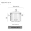 transparent high borosilicate glass pot for electric ceramic stove