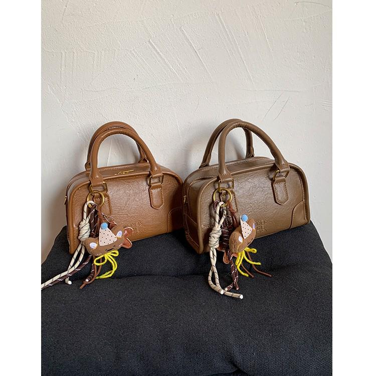 Women's Retro Fashion Crossbody Bowling Bag - Winter 2025 Trendy Niche Shoulder Bag