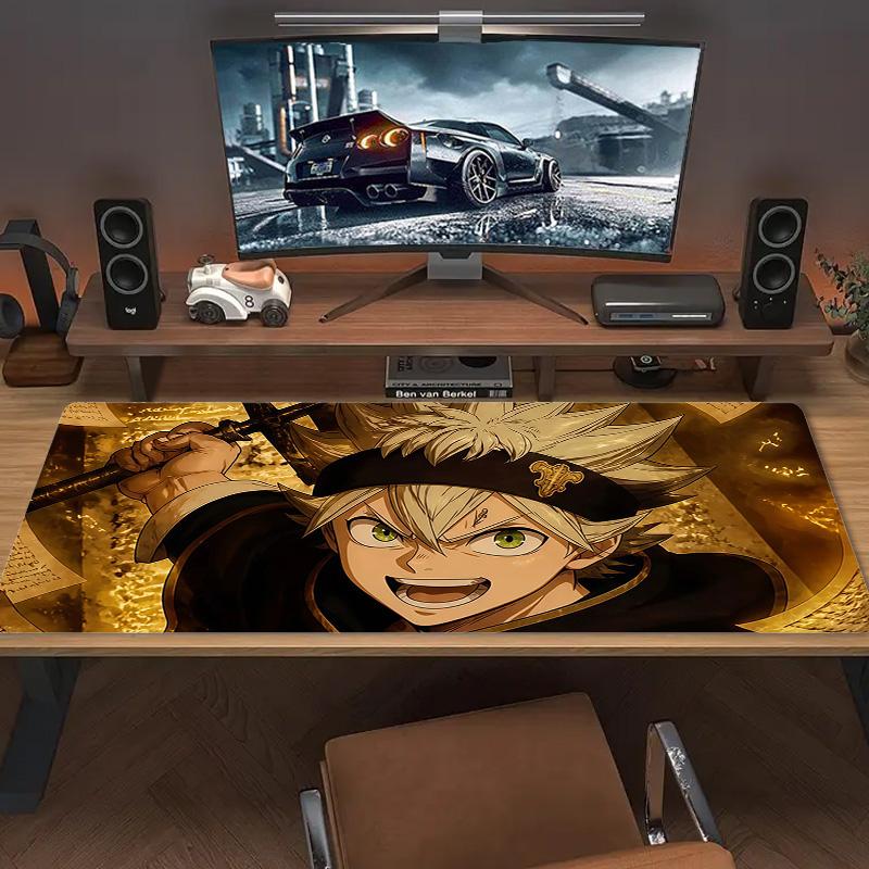 Black Clover2 Print Cushion Non-slip Laptop Tablet Big Mousepad XXL Mat Mini PC Playmat With Lock edge