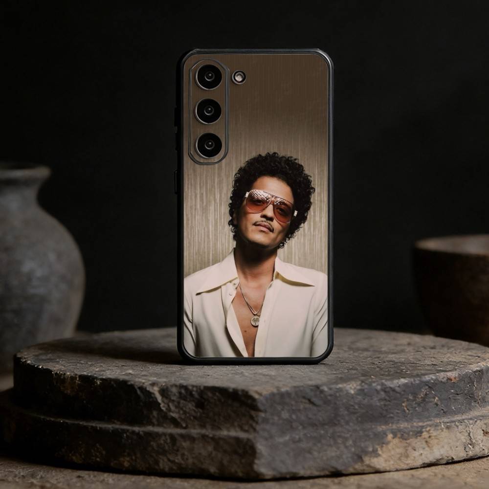 

Singer B-Bruno Mars Phone Case For Samsung Galaxy A13,21s,22,31,32,52,53,71,72,73,Soft Black Cover Samsung a20s