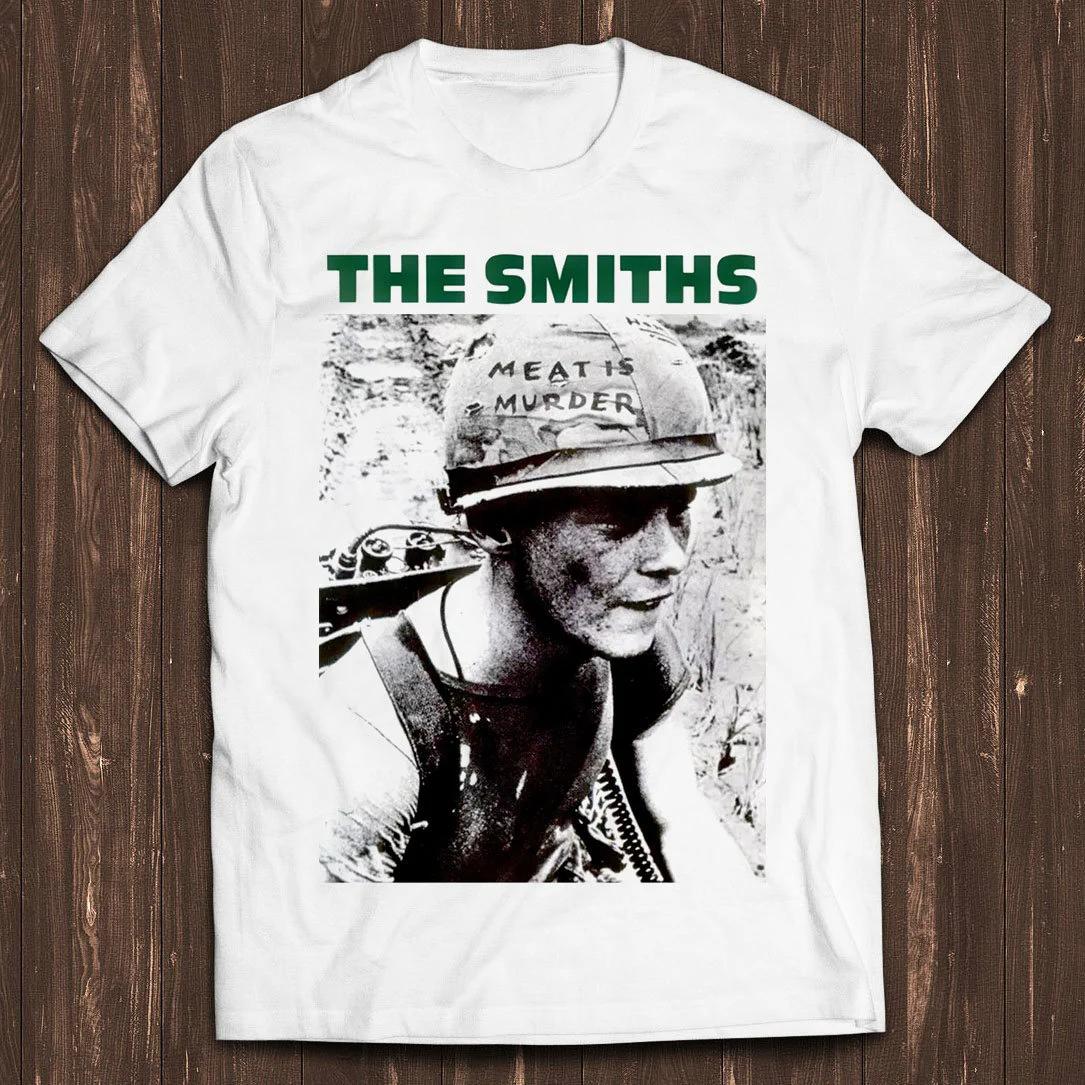 The Smiths Poster Album Vinyl Cover 80s Meme Gift Funny Tee Summer Unisexs and Womens Loose and Breathable Tshirt Top S
