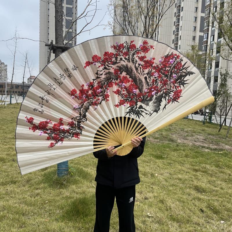 Extra Large Chinese Folding Fan 160*90cm Home Decoration Wall Decor Vintage Wedding Photography Background Wall Painting Props