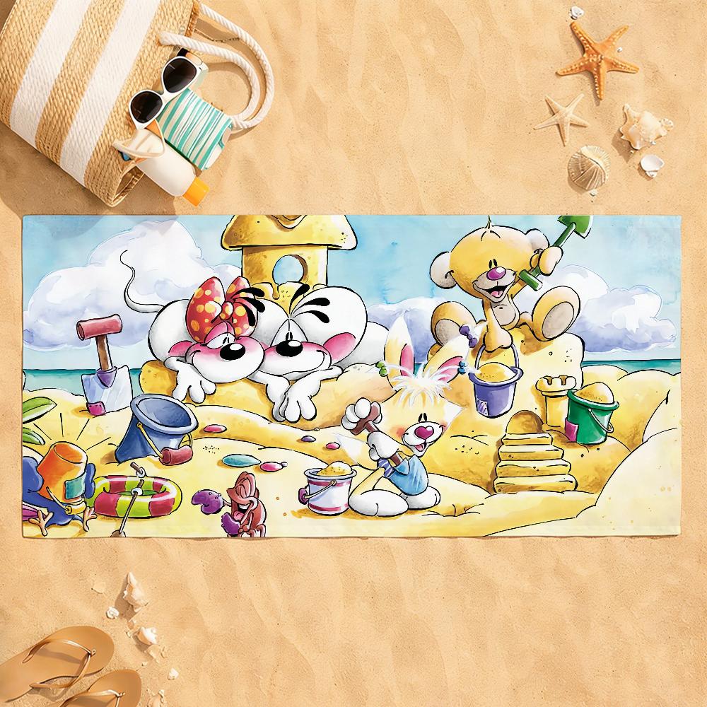 

Cartoon Cute D-Diddl Mouse Towel Quick Dry Absorbent Beach Towel for Sports, Fitness, Swimming and Outdoor Activities W30*H60(CM)