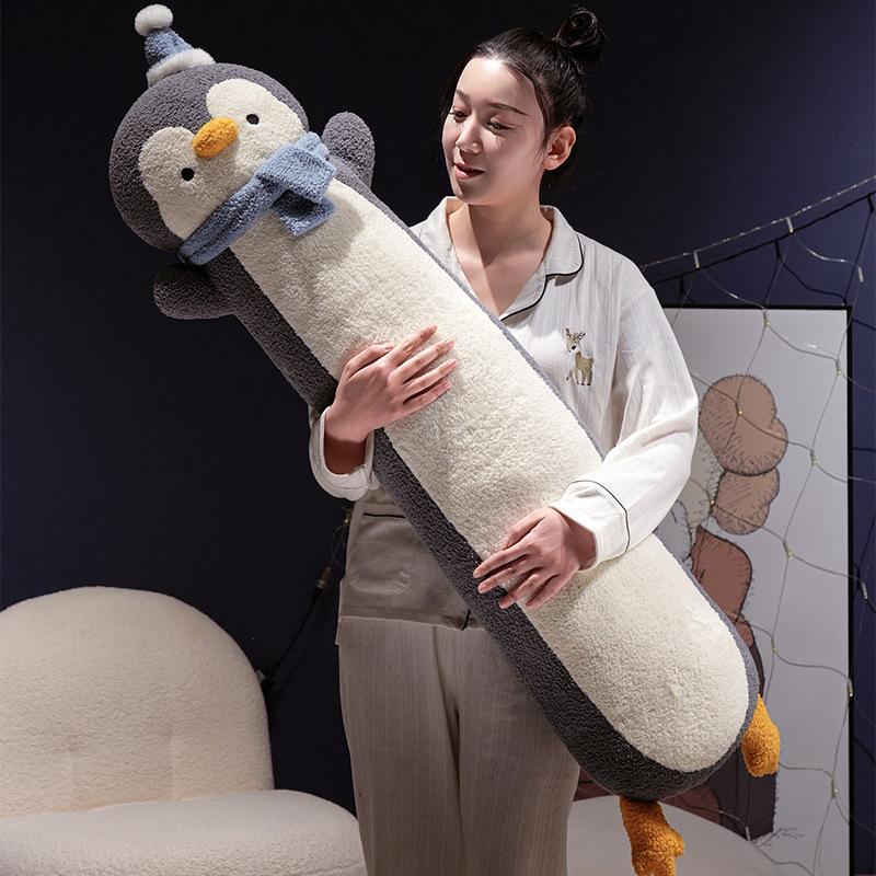 Soft Penguin Long Pillow Plush Toy Doll Penguin Doll Girl Bed Sleeping Ragdoll Doll