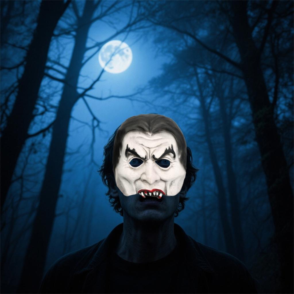 Maskenkopfbedeckung, Halloween Horror Geisterhaus Requisiten, Latexmaske