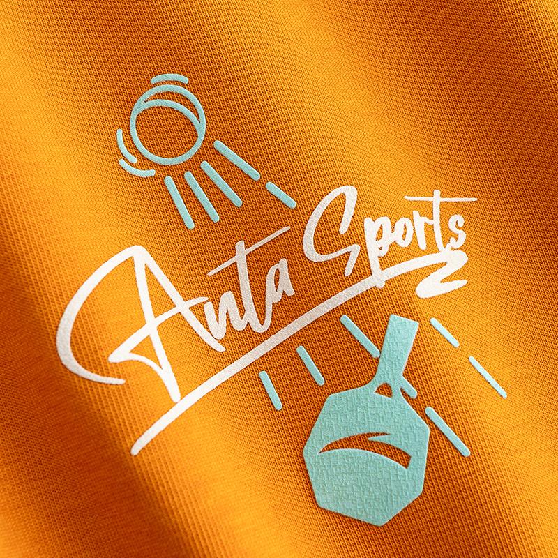 Anta Fan Zhendong Cool Brew Tee Unisex Tops Orange Yellow 152628107-2