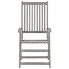 Maison Exclusive - Chaises inclinables de jardin lot de 8 Gris Bois solide acacia