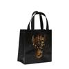 Black Gold Christmas Nonwoven Gift Bag With Foil Stamp Lightweight Holiday Tote Candy Toys Presents