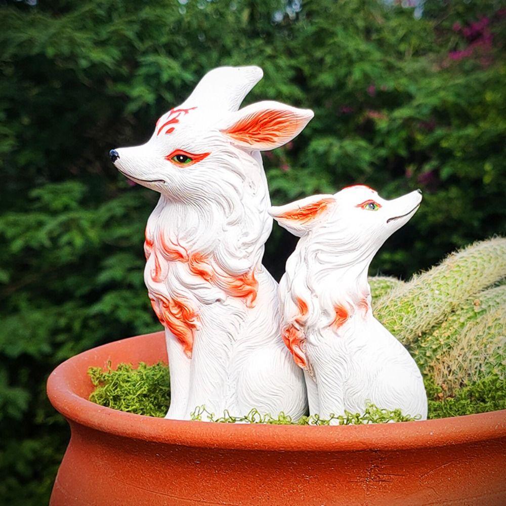 Resin Animal Sculpture Cute Garden Miniatures Figurine Micro Landscape Little Statue  Lawn