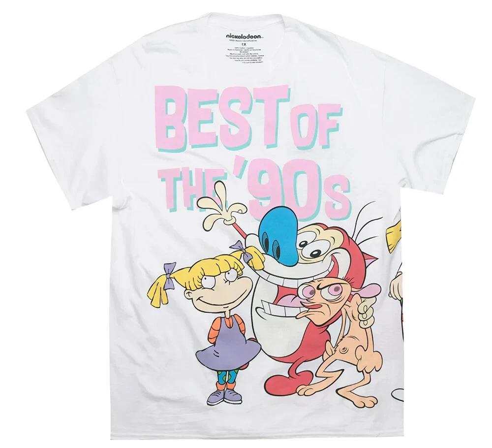 Nickelodeon The Best of the 90 s Unisex Cartoons 100% Cotton T-shirt Mens Tees Top, Official Merch S