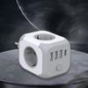 Wall Socket Extender with 3 AC Outlets 3 USB Ports And1 Type C 7-in-1 EU Plug Charger On/Off Switch for Home