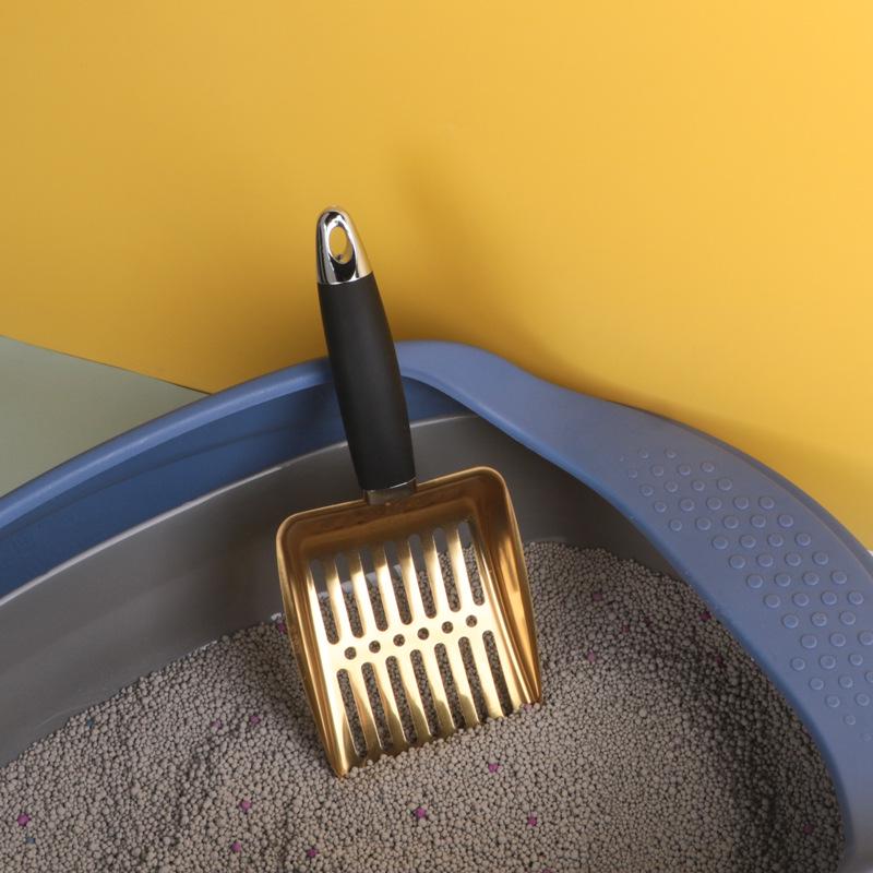 Thickened Stainless Steel Cat Litter Scoop - Durable Kitten Shovel for Bentonite & Tofu Litter