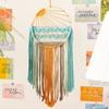 Hand-woven Cotton Rope Sunrise Sunset Tapestry Bohemian Colorful Sunrise Sunset Wall Art with Tassel Decorative Dream catcher