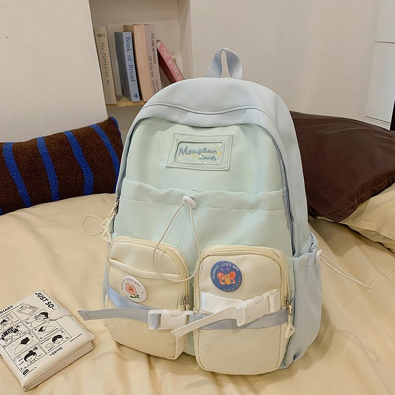

Dopamine Large Capacity Backpack for Women Junior High School Style Casual Schoolbag for Female College Students Versatile Travel Backpack .