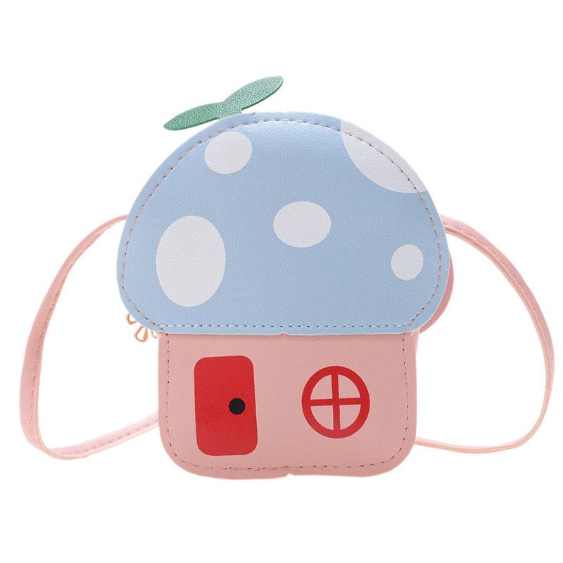 Koreanische Version Kinder Tasche 2025 neu Kindergarten niedlich Cartoon Pilzhaus Münztasche Freizeit Schulter Umhängetasche