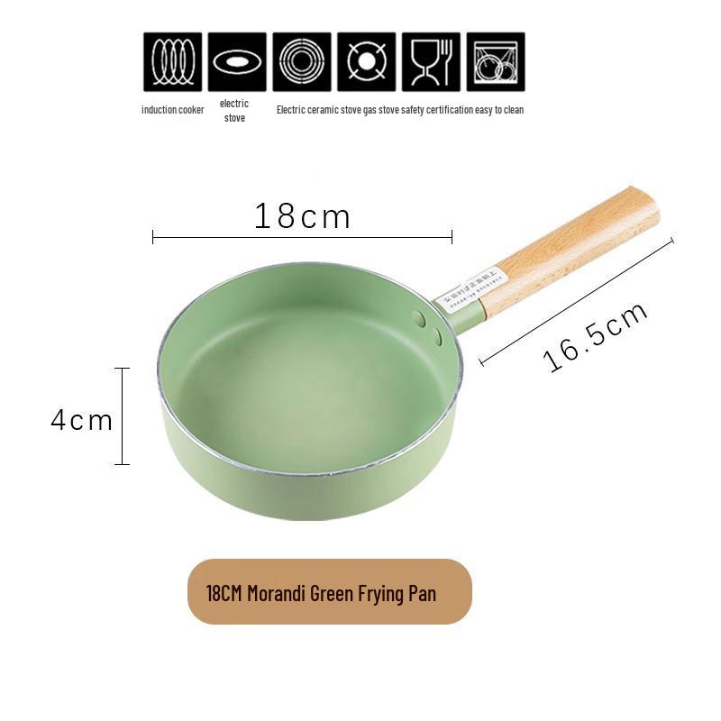 Sheng Bang Rong Non-Stick Flat-Bottom Frying Pan with Maifan Stone for Mini Induction Cookers