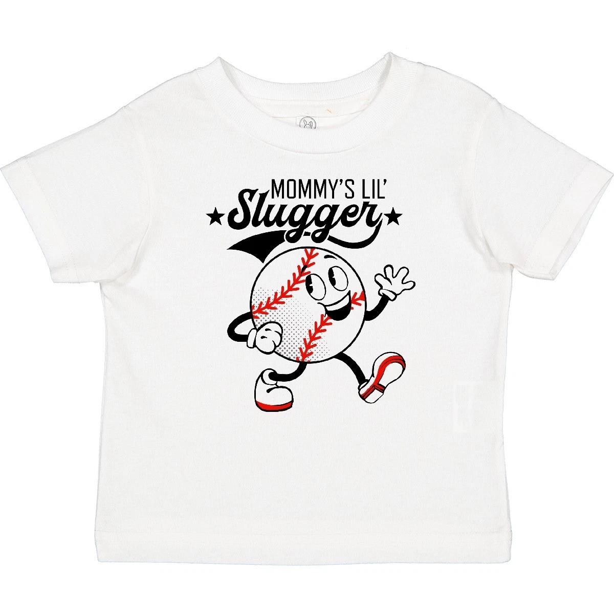 Inktastic Mommy s Lil  Slugger Baby T-Shirt Mommy Mom Mother New Swash Retro Old 100