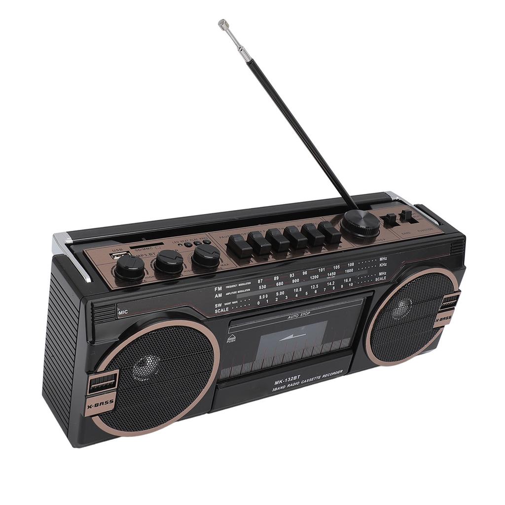 AM FM SW Cassette Player Vintage Great Sound Quality USB Port 3.5mm In Tape Recorder