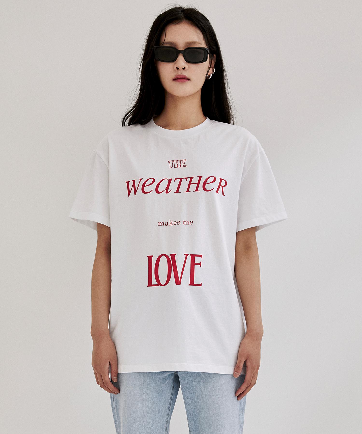Onneu Weather Print T-Shirt - White Free