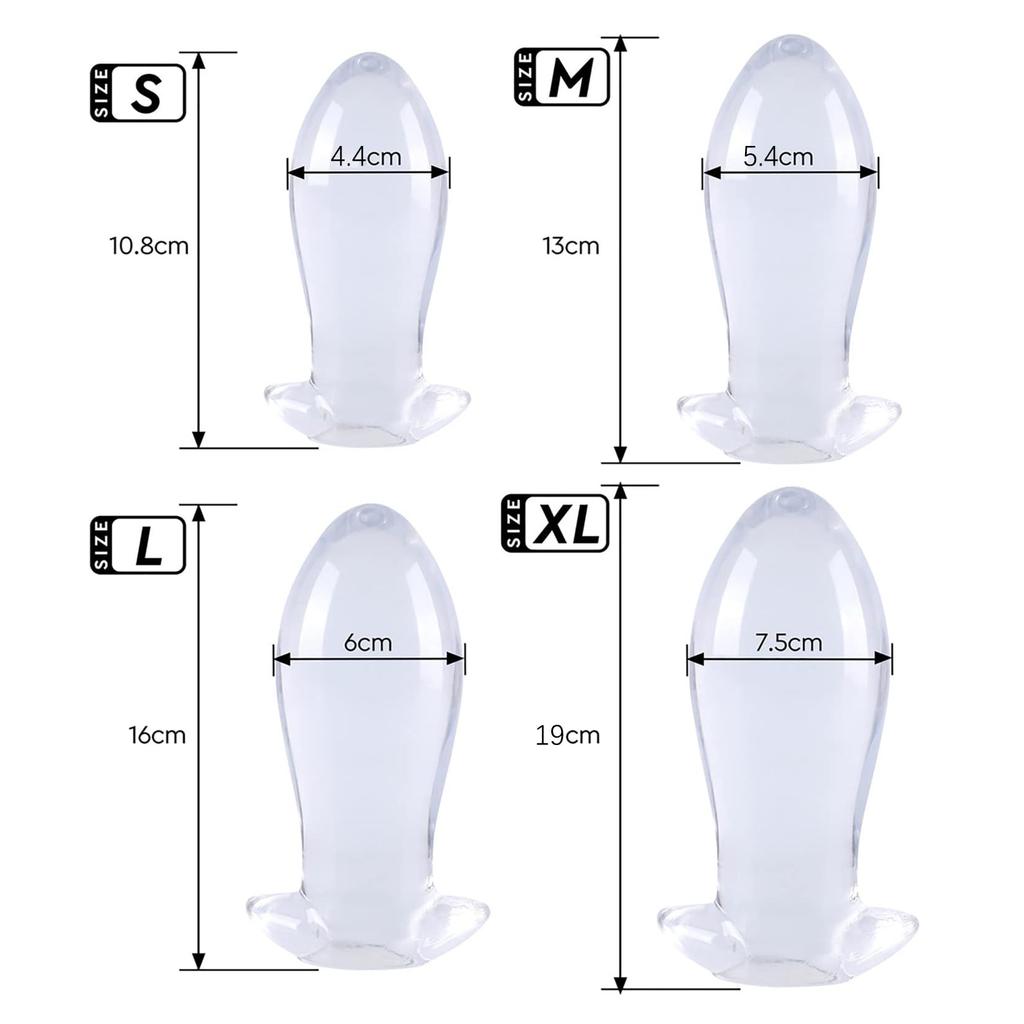Orirya Anal Plug Anal Development Soft TPE Transparent Egg Shape Anal Goods Anal Stopper for Women Adult Goods for Men Anal Plug SM Goods Anal Plug