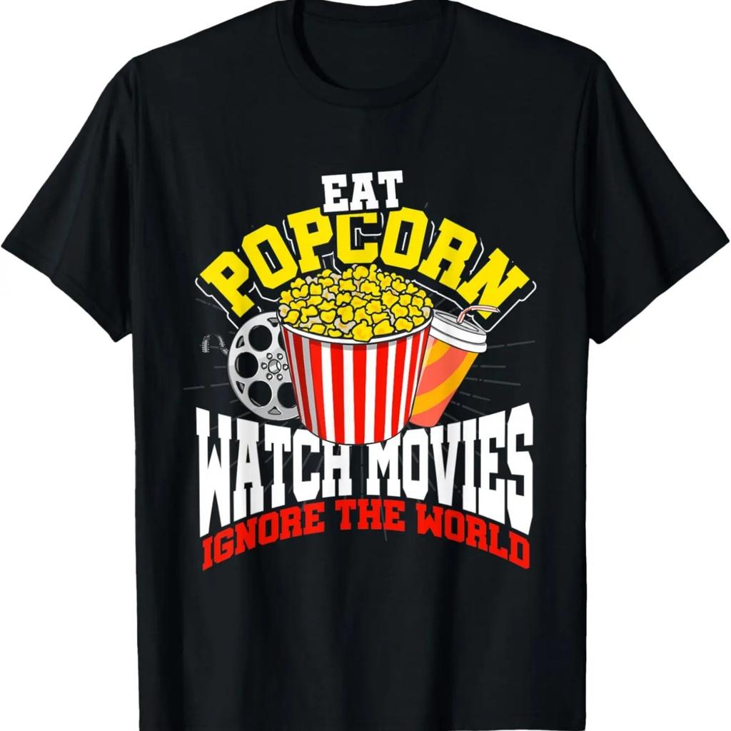 Retro Movie Night Gift Idea Film Food Lover Popcorn T-Shirt