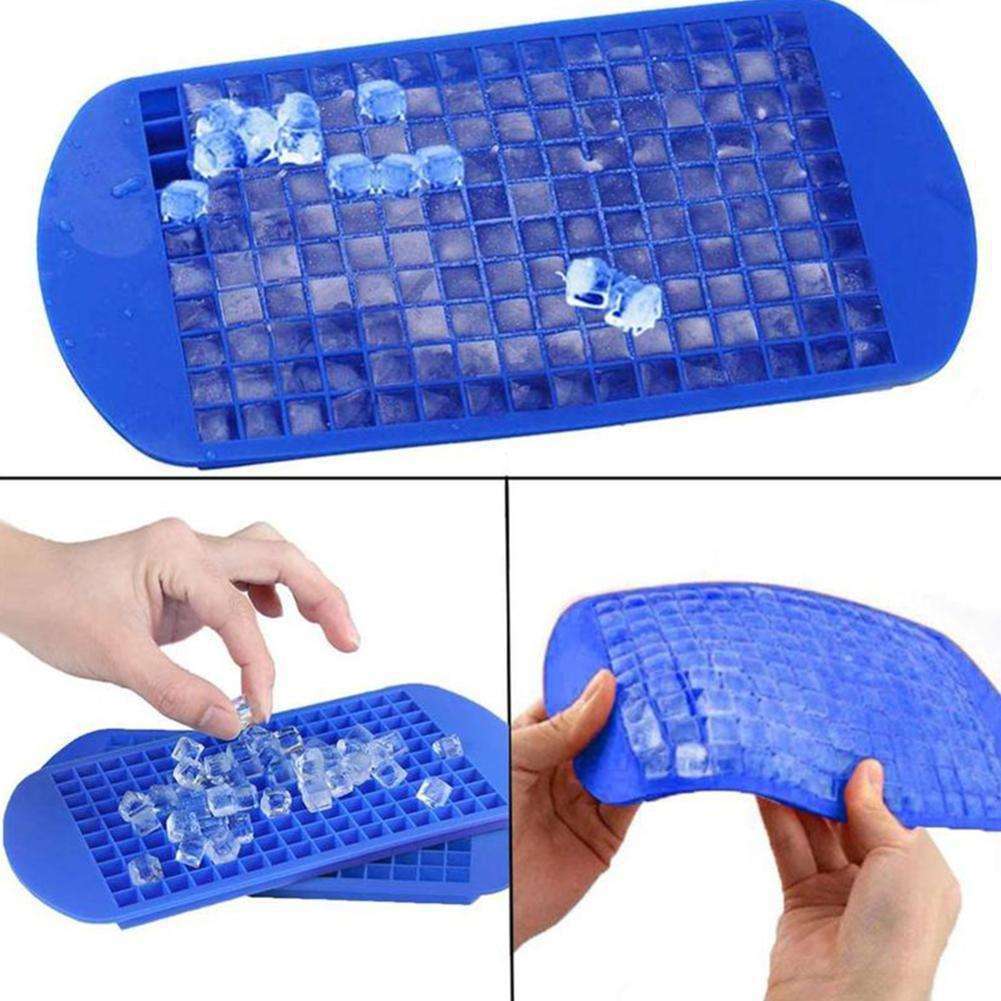 160 Mřížková mini silikonová miska na led Kostky ledu Skládací forma na led Lamač ledu Mřížka na led Malá čtvercová forma Výrobník ledu Silikonová forma