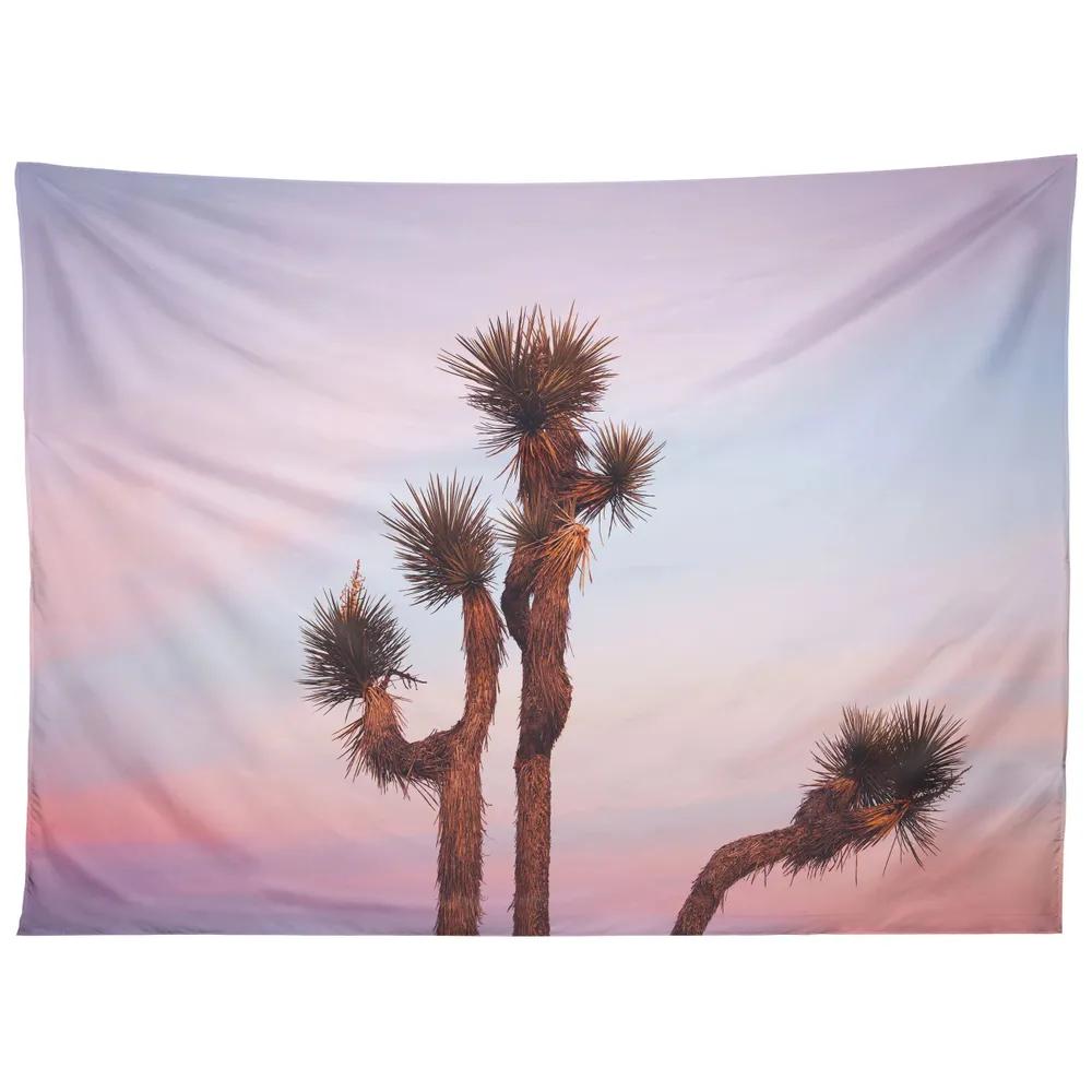 Joshua Tree Tapestry, Desert Sunset Wall Hanging, Boho Cactus Decor for Bedroom Dorm Living Room 100X70CM