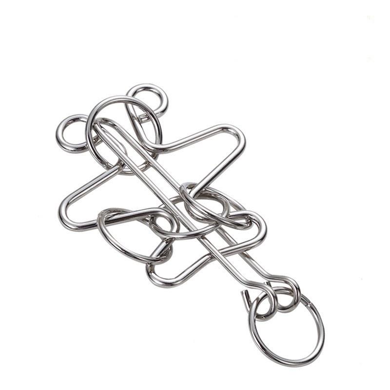 Nine-ring Puzzle Toys with High Difficulty To Untie The Rings, Loop-shaped Ring Intelligence Toy To Untie The Rings