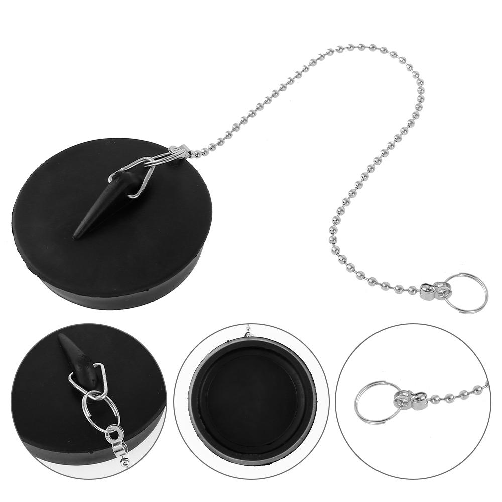 8/2 Stück Spülbeckenstöpsel Universal Gummi Abflussstopfen Mit Runder Kugelkette Bad Spülbecken Abflussstopfen Für Küche Und Badezimmer Passend