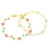 Multiple Color Flower  Branch Leaf Bracelet Dopamine Niche Women'S Bangle Jewelry Gifts