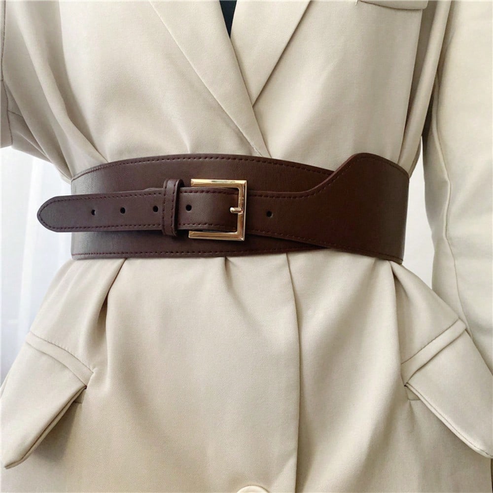 Women's decoration skirt suit waist belt versatile elastic belt, black fashion wide version waist seal, wide waist seal