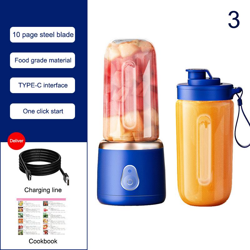 

Портативная бутылка-блендер электрическая 10 лезвий многофункциональный блендер для сока блендер для свежего сока и смузи чашка для измельчения льда кухонный комбайн