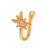 Fashion Nose Ring Charm Crystal Butterfly Pentagram Nose Ring Women Fake Piercing Clip on Nose Ear Rings Body Jewelry