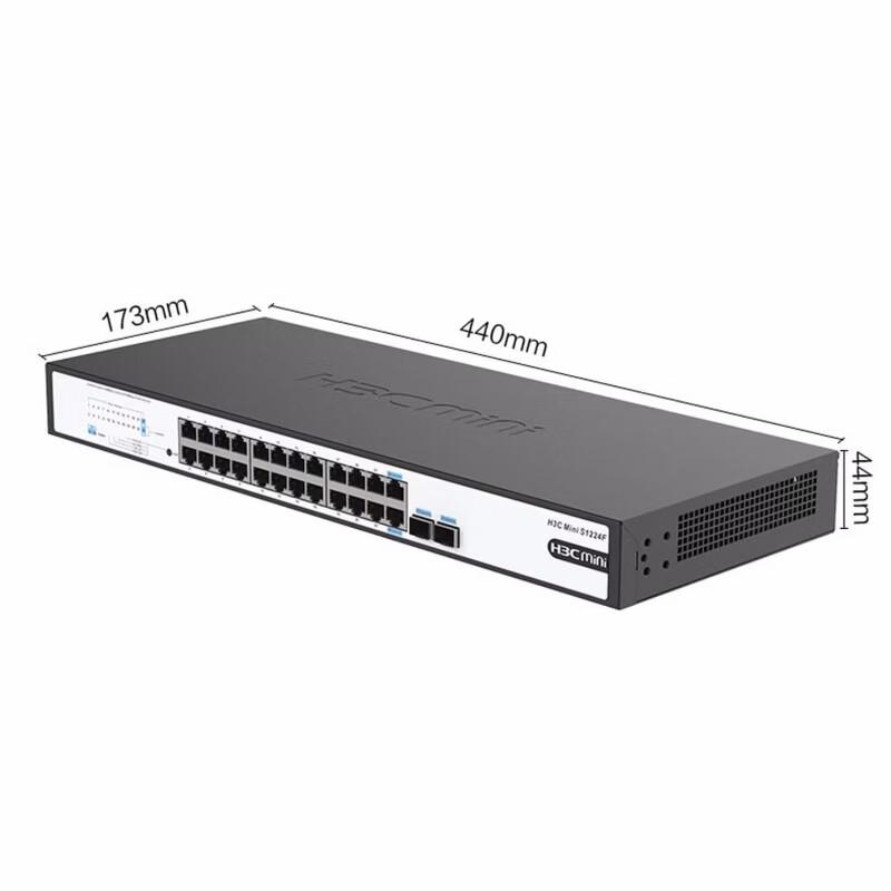 H3C S1224F 24-Port Gigabit Ethernet + 2-Port Gigabit Fiber Unmanaged Switch