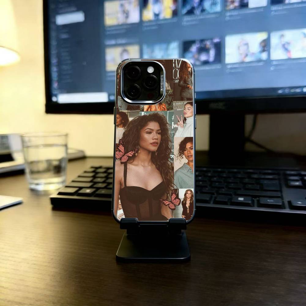 Zendaya Phone Case For iPhone 17,16,15,14,13,12,11 Plus,Pro Max,XS,Colorful Silver Black Cover