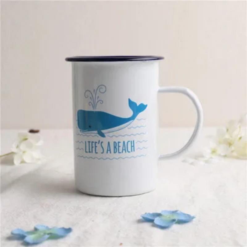 Outdoor Enamel Creative Coffee Tea Water Milk Cups Camping Mugs Enamel Mug with Handle Drinkware Vacation Hiking Mug Gifts
